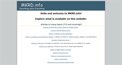 Desktop Screenshot of mkrd.info